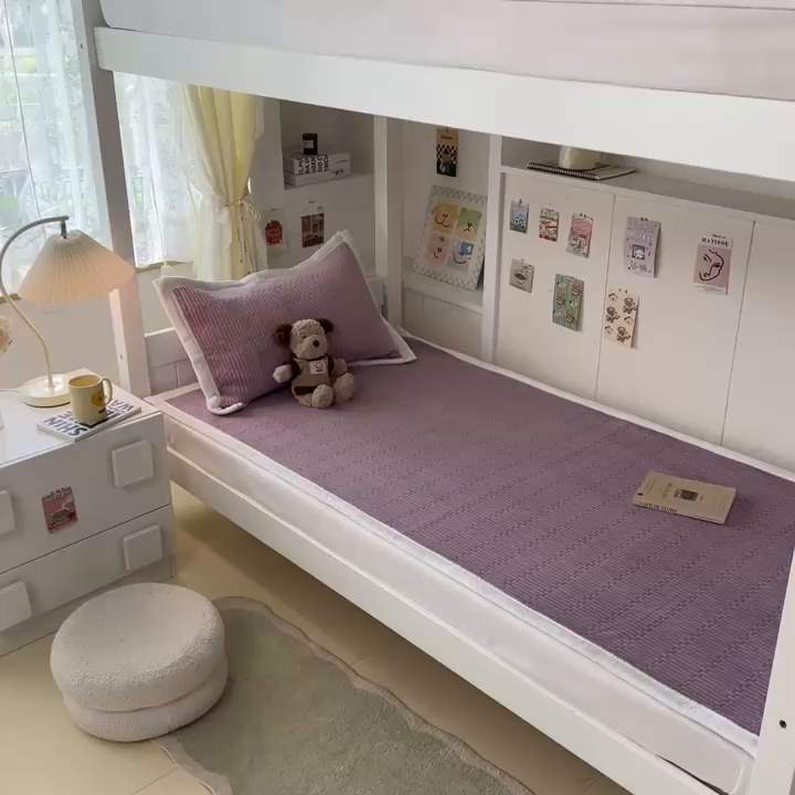 91家纺网 家纺一手货源 找家纺 川悦生活2025 新款A类印花牛奶绒床垫加厚绒保暖床护垫 晴空-香芋