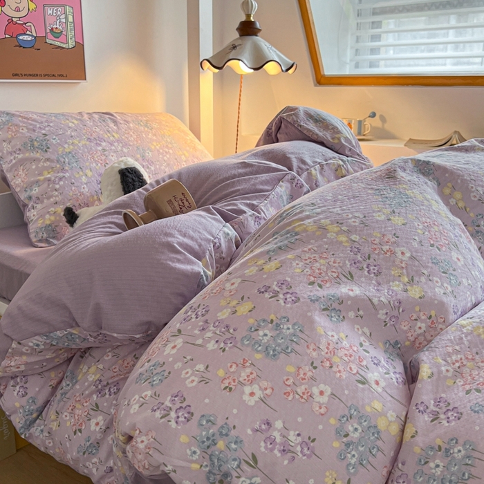 妖妖家纺2025云感双层纱学生三件套 春藤语