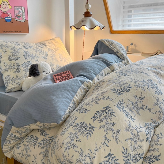 妖妖家纺2025云感双层纱学生三件套 兰亭叙