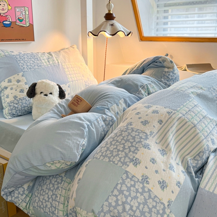 妖妖家纺2025云感双层纱学生三件套 露华浓