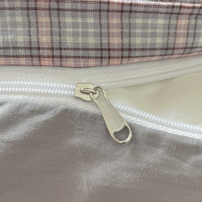 91家纺网 家纺一手货源 找家纺 ab家纺  2025新款40支A类水洗棉学生三件套 麦斯-灰