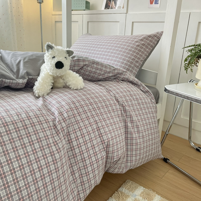 91家纺网 家纺一手货源 找家纺 ab家纺  2025新款40支A类水洗棉学生三件套 麦斯-灰