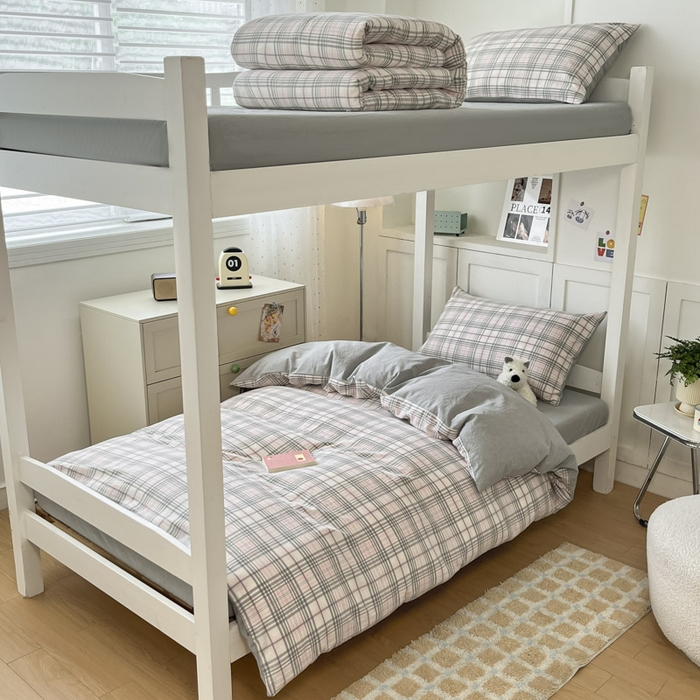 ab家纺  2025新款40支A类水洗棉学生三件套 觅果-粉