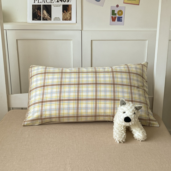 91家纺网 家纺一手货源 找家纺 ab家纺  2025新款40支A类水洗棉学生三件套 楠艺-咖