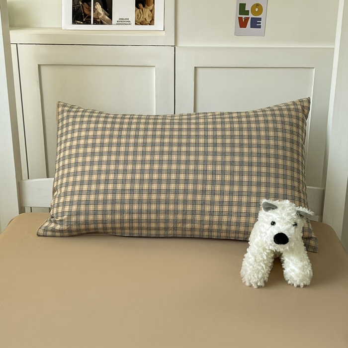 91家纺网 家纺一手货源 找家纺 ab家纺  2025新款40支A类水洗棉学生三件套 千寻-咖