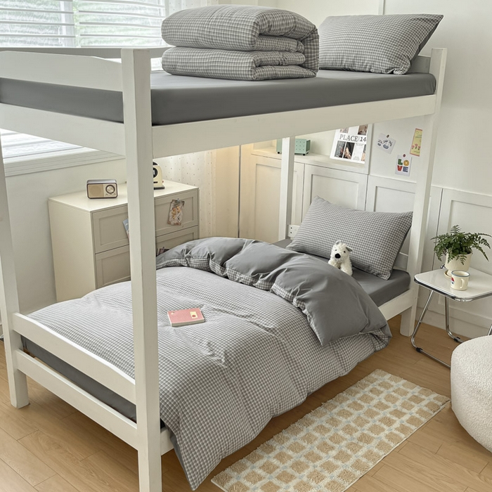 ab家纺  2025新款40支A类水洗棉学生三件套 若兮-灰