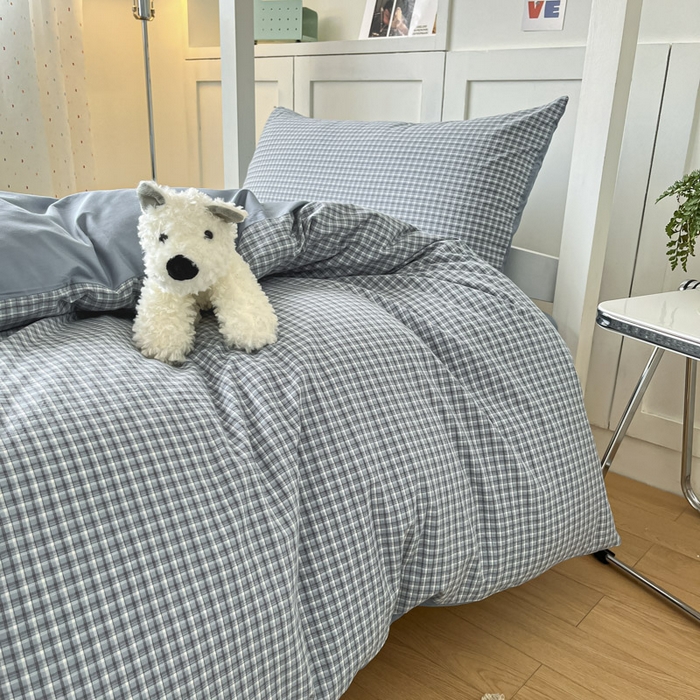 91家纺网 家纺一手货源 找家纺 ab家纺  2025新款40支A类水洗棉学生三件套 若兮-兰