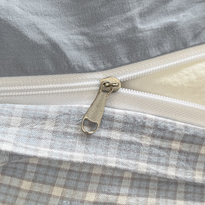 91家纺网 家纺一手货源 找家纺 ab家纺  2025新款40支A类水洗棉学生三件套 森浅-兰