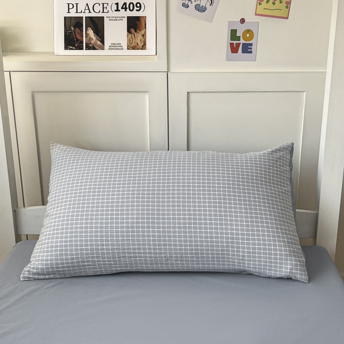 91家纺网 家纺一手货源 找家纺 ab家纺  2025新款40支A类水洗棉学生三件套 森浅-兰