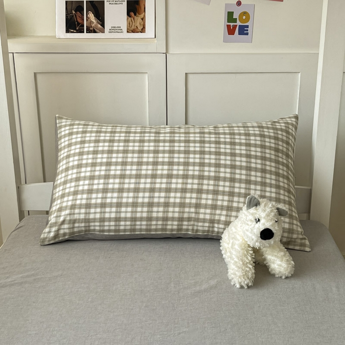 91家纺网 家纺一手货源 找家纺 ab家纺  2025新款40支A类水洗棉学生三件套 芷安绿