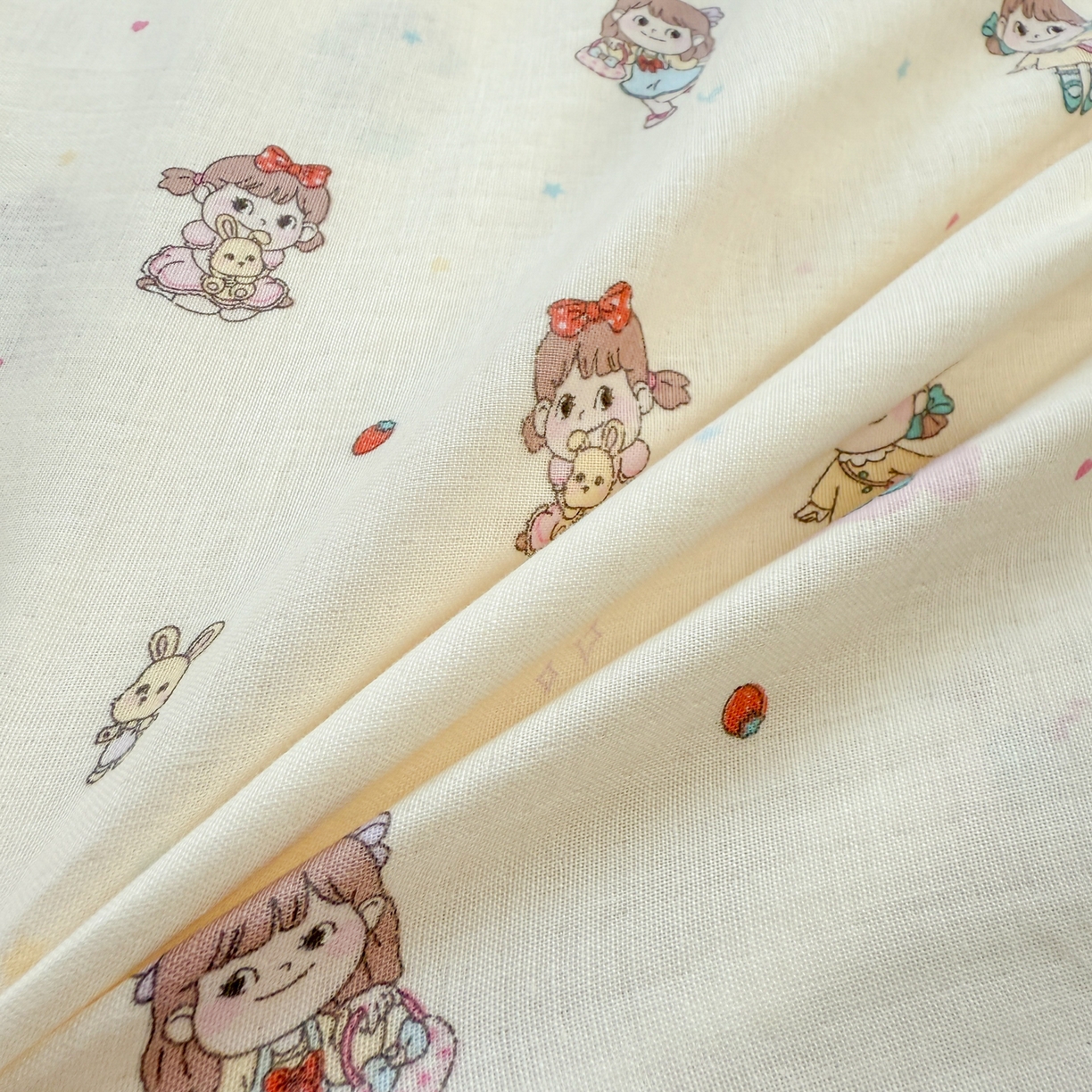 91家纺网 家纺一手货源 找家纺 简宜家居（朝初家纺） 2025新款幼儿园双层纱套件 稚趣女孩