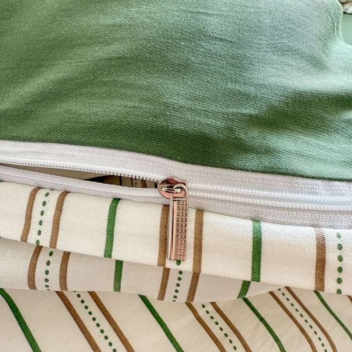 91家纺网 家纺一手货源 找家纺 呗旺鹿 2025新款12868全棉纯棉学生床三件套四件套 柏林绿