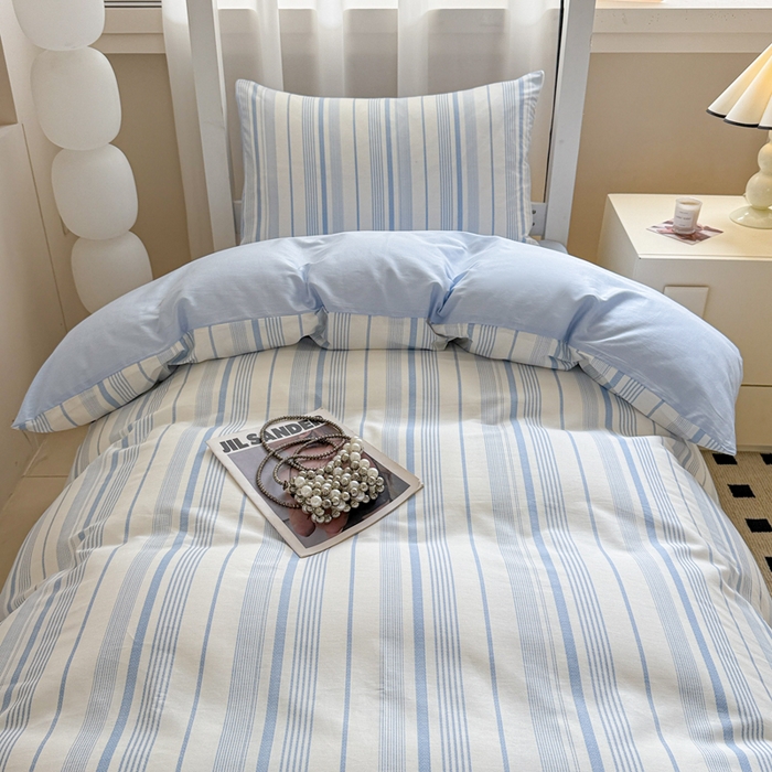 91家纺网 家纺一手货源 找家纺 呗旺鹿 2025新款12868全棉纯棉学生床三件套四件套 比格兰