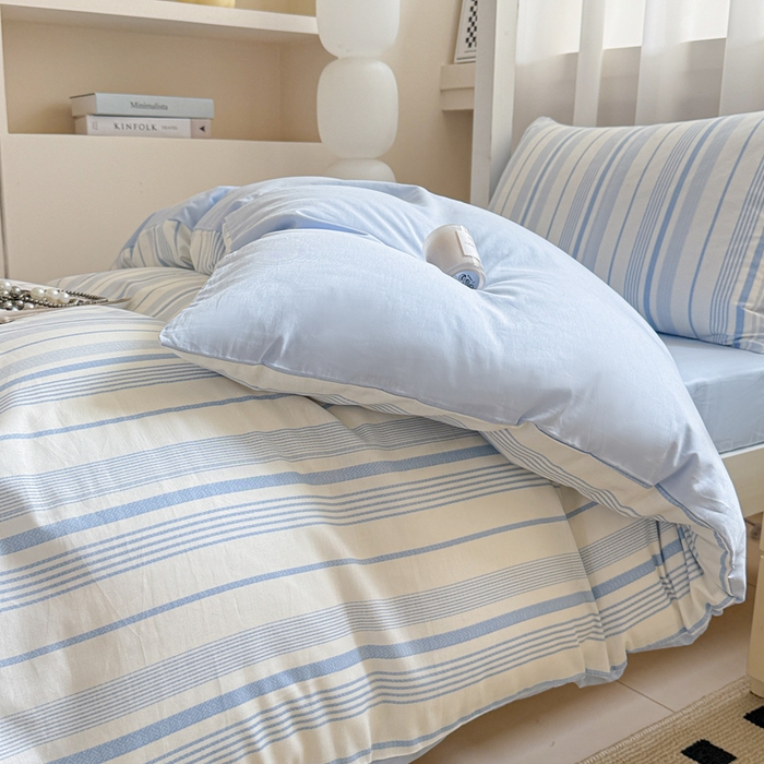 91家纺网 家纺一手货源 找家纺 呗旺鹿 2025新款12868全棉纯棉学生床三件套四件套 比格兰