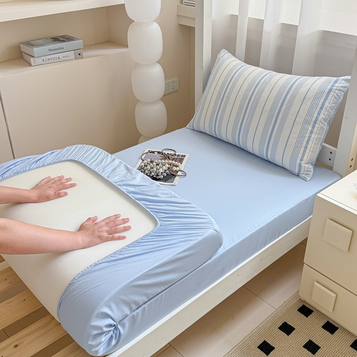 91家纺网 家纺一手货源 找家纺 呗旺鹿 2025新款12868全棉纯棉学生床三件套四件套 比格兰