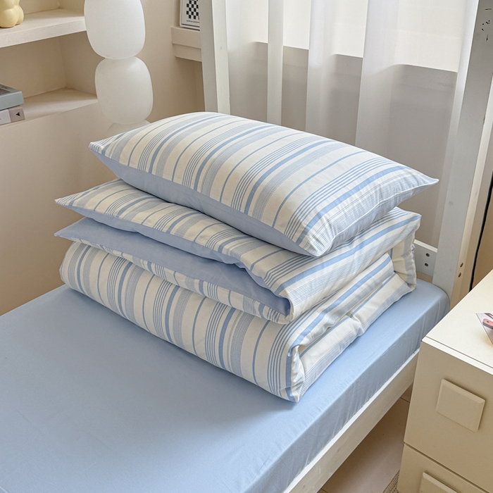 91家纺网 家纺一手货源 找家纺 呗旺鹿 2025新款12868全棉纯棉学生床三件套四件套 比格兰