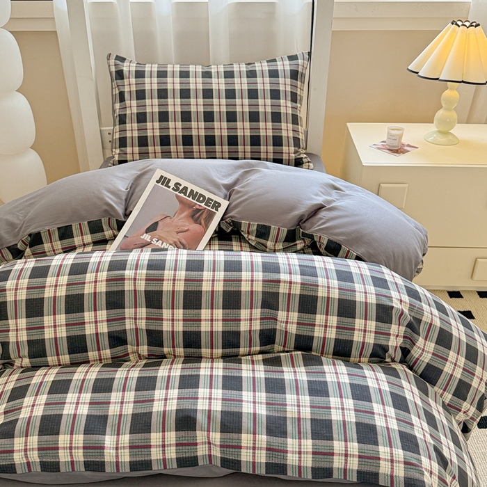 91家纺网 家纺一手货源 找家纺 呗旺鹿 2025新款12868全棉纯棉学生床三件套四件套 伯拉德