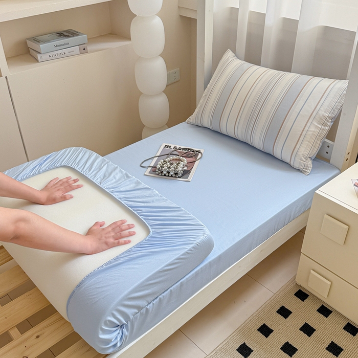 91家纺网 家纺一手货源 找家纺 呗旺鹿 2025新款12868全棉纯棉学生床三件套四件套 克洛伊