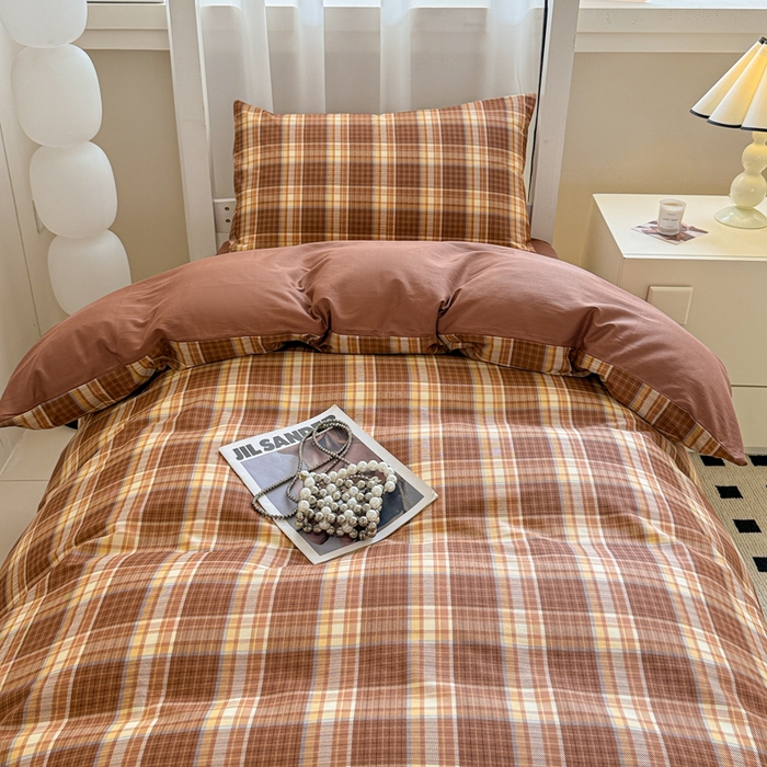 91家纺网 家纺一手货源 找家纺 呗旺鹿 2025新款12868全棉纯棉学生床三件套四件套 洛可可