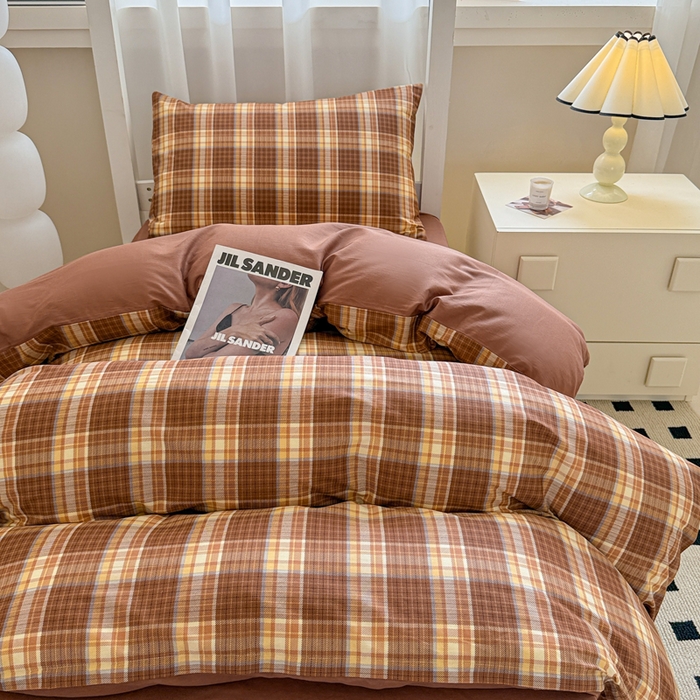 91家纺网 家纺一手货源 找家纺 呗旺鹿 2025新款12868全棉纯棉学生床三件套四件套 洛可可