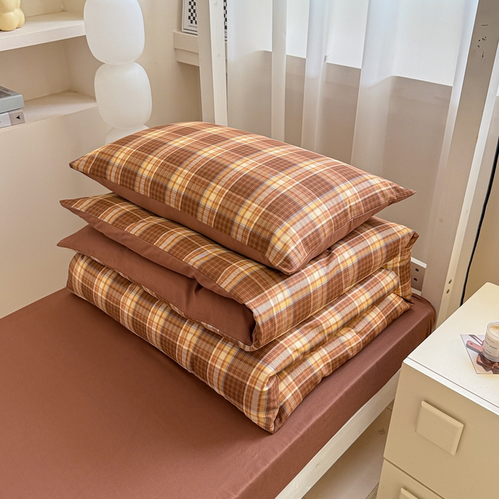 91家纺网 家纺一手货源 找家纺 呗旺鹿 2025新款12868全棉纯棉学生床三件套四件套 洛可可