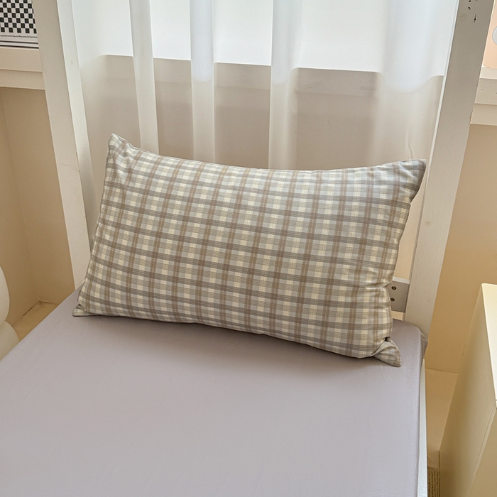 91家纺网 家纺一手货源 找家纺 呗旺鹿 2025新款12868全棉纯棉学生床三件套四件套 曼弗灰