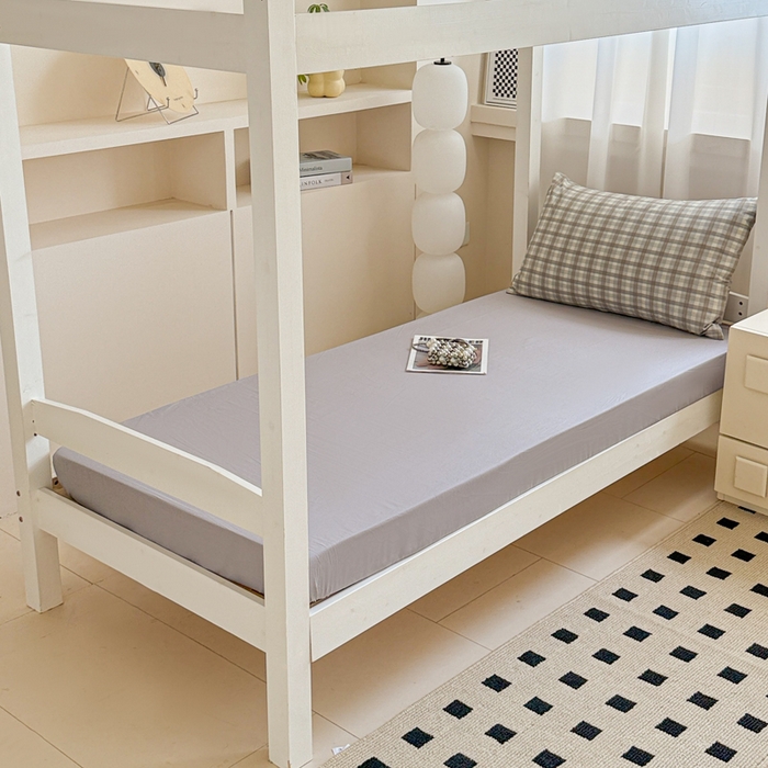 91家纺网 家纺一手货源 找家纺 呗旺鹿 2025新款12868全棉纯棉学生床三件套四件套 曼弗灰