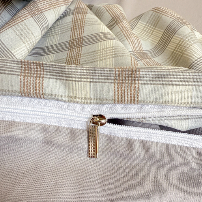 91家纺网 家纺一手货源 找家纺 呗旺鹿 2025新款12868全棉纯棉学生床三件套四件套 曼弗灰