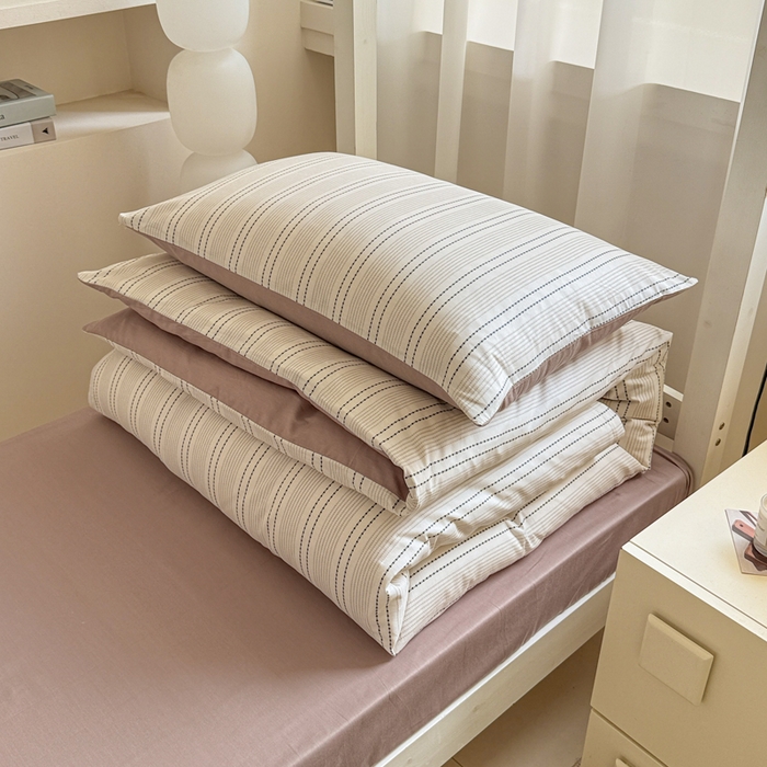 91家纺网 家纺一手货源 找家纺 呗旺鹿 2025新款12868全棉纯棉学生床三件套四件套 西塔茶