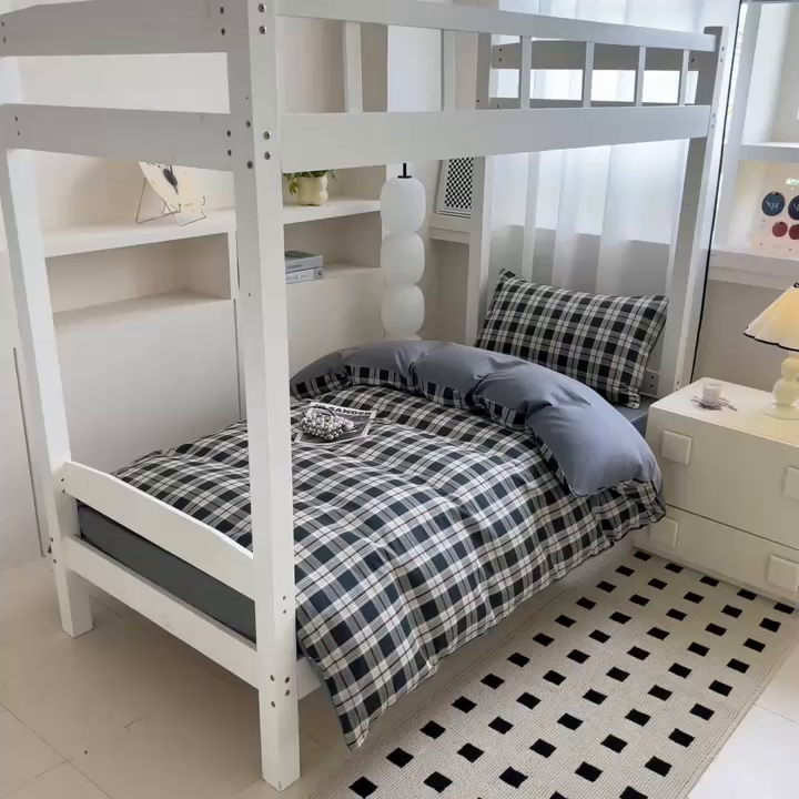 91家纺网 家纺一手货源 找家纺 （总）呗旺鹿 2025新款12868全棉纯棉学生床三件套四件套