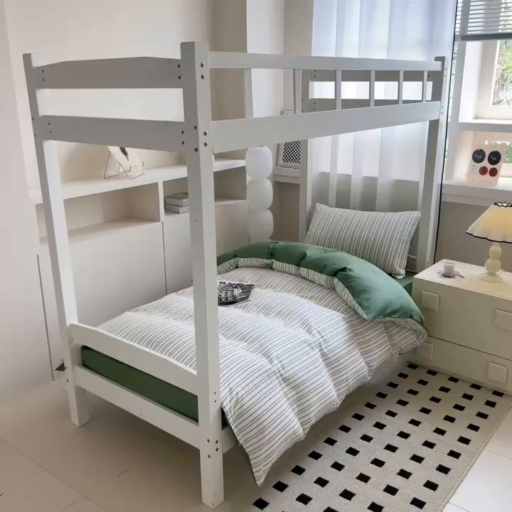 91家纺网 家纺一手货源 找家纺 呗旺鹿 2025新款12868全棉纯棉学生床三件套四件套 柏林绿