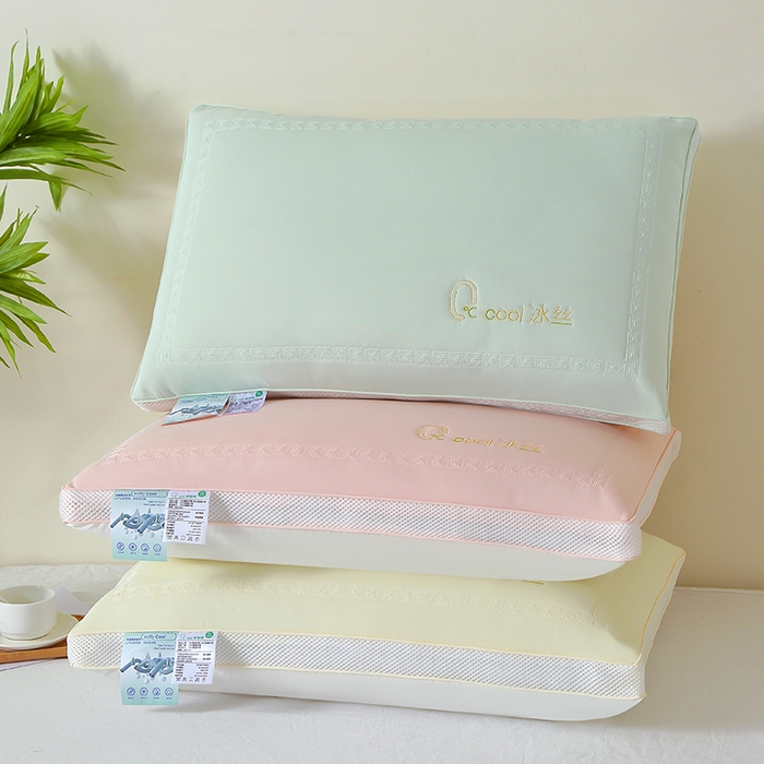 91家纺网 家纺一手货源 找家纺 梵希良品家纺 2024新款亲肤柔软凉感冰丝枕枕头枕芯 组合图仅供展示 48x74cm/只