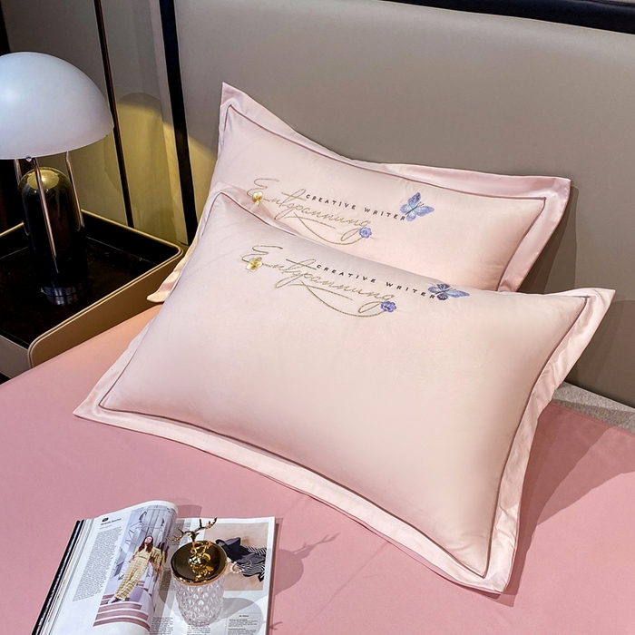 91家纺网 家纺一手货源 找家纺 大麦乐田 2025工艺款立体花绣花四件套-镜花水月 镜花水月粉