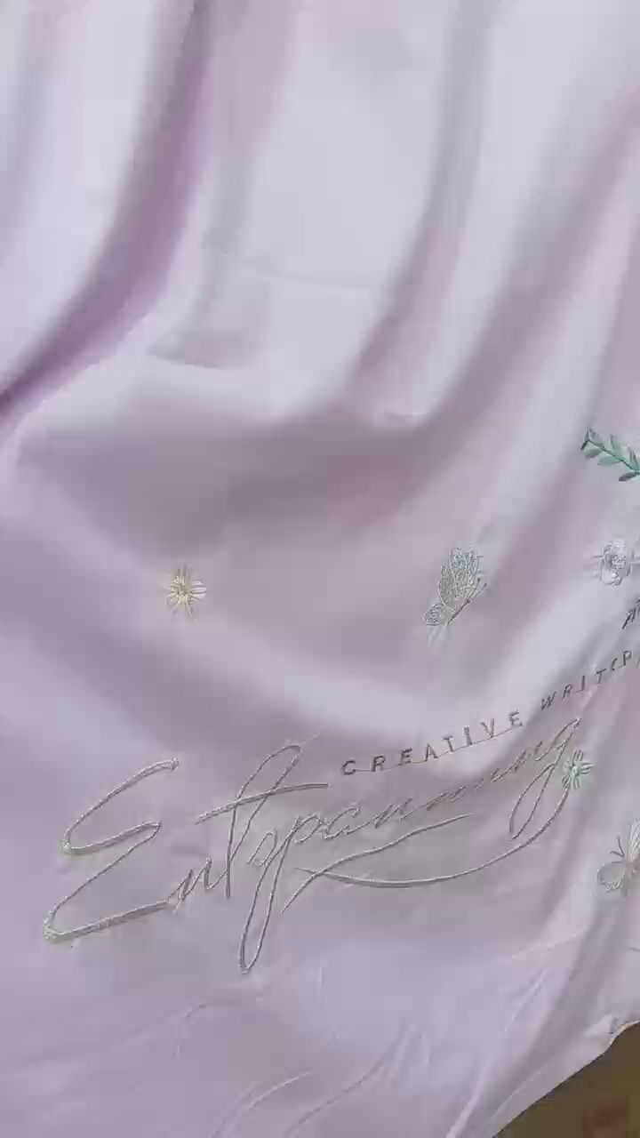 91家纺网 家纺一手货源 找家纺 大麦乐田 2025工艺款立体花绣花四件套-镜花水月 镜花水月紫