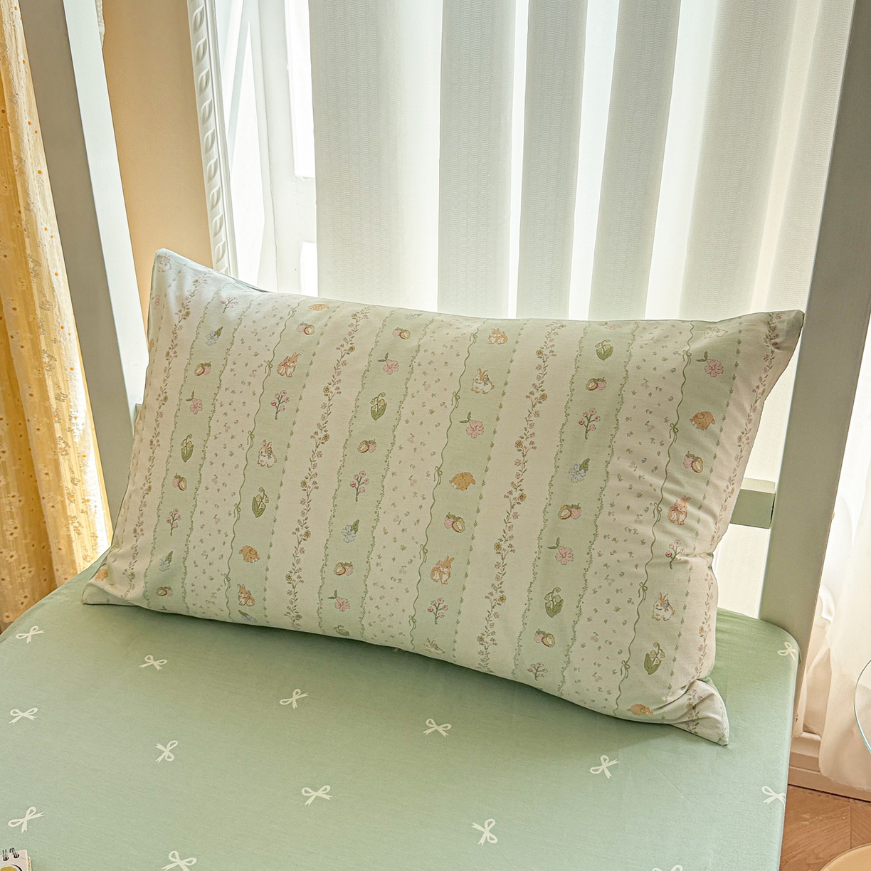 91家纺网 家纺一手货源 找家纺 呗旺鹿  2025新款学生床全棉纯棉卡通小清新三件套四件套 潘多拉