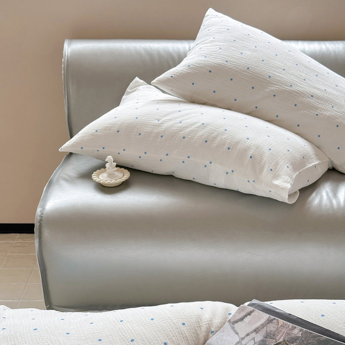 91家纺网 家纺一手货源 找家纺 （总）山舍2025新款皱皱双层纱四件套