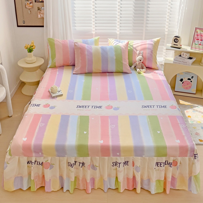 （总）极梦家纺（支持定制） 2025新款印花磨毛单床裙三件套（总链接一）