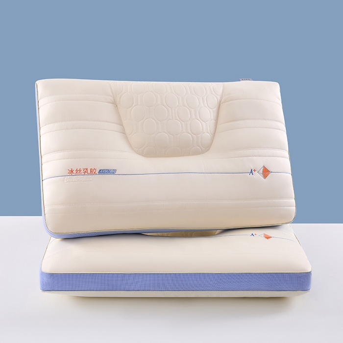 （总）雅晨枕芯工厂店  2025新款冰丝乳胶助眠护颈枕头枕芯家用学生宿舍单人枕芯