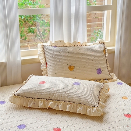 （总）逸林家纺《原希尔顿逸林》 2025新款法式花边夹棉枕套