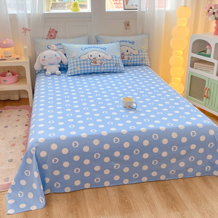 91家纺网 家纺一手货源 找家纺 博雅 2025春夏新款全棉纯棉三丽欧新款大板四件套 全棉大版（口袋枕）萌萌玉桂狗