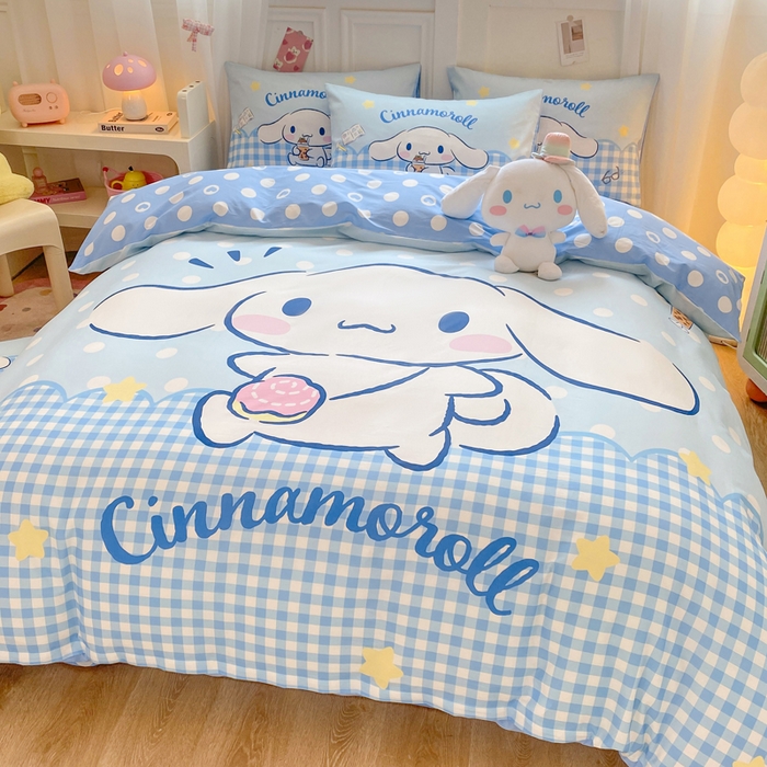 91家纺网 家纺一手货源 找家纺 博雅 2025春夏新款全棉纯棉三丽欧新款大板四件套 全棉大版（口袋枕）萌萌玉桂狗