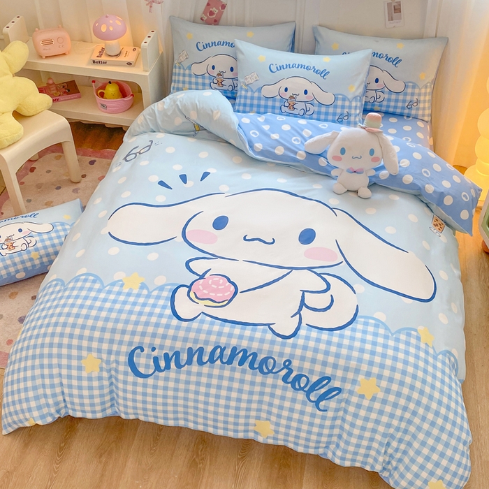 91家纺网 家纺一手货源 找家纺 博雅 2025春夏新款全棉纯棉三丽欧新款大板四件套 全棉大版（口袋枕）萌萌玉桂狗