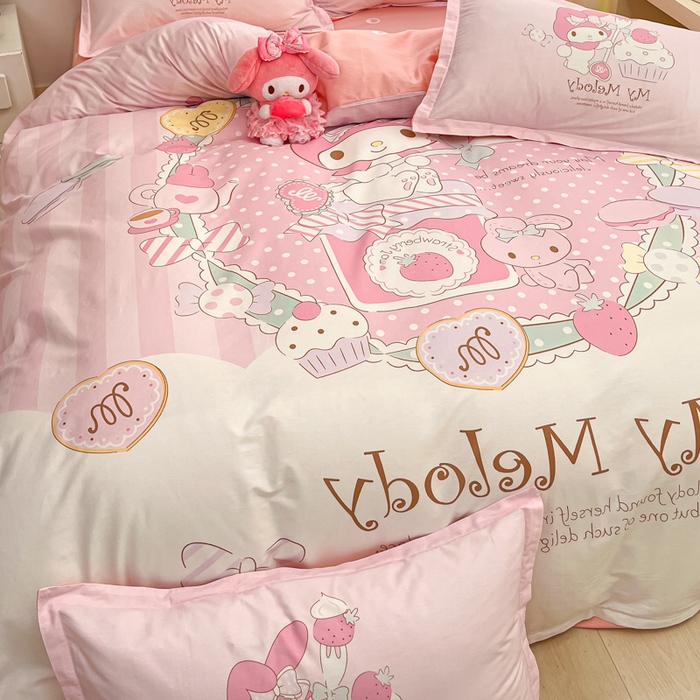 91家纺网 家纺一手货源 找家纺 博雅 2025春夏新款全棉纯棉三丽欧新款大板四件套 全棉大版（信封枕）音乐美乐蒂