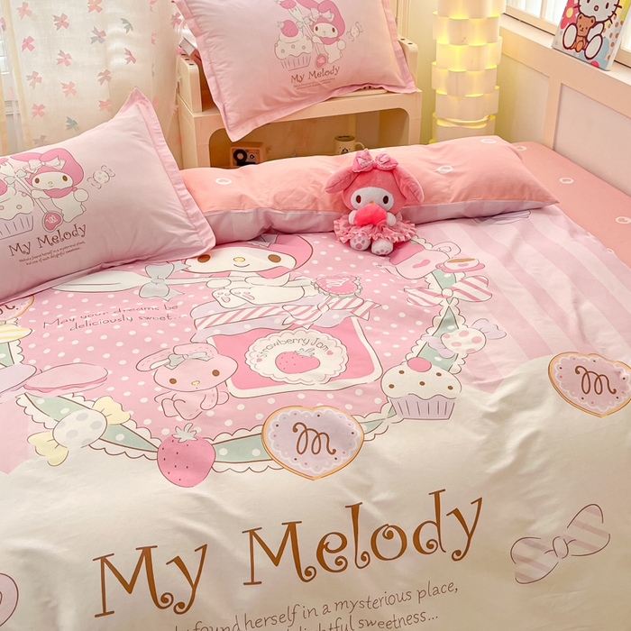 91家纺网 家纺一手货源 找家纺 博雅 2025春夏新款全棉纯棉三丽欧新款大板四件套 全棉大版（信封枕）音乐美乐蒂