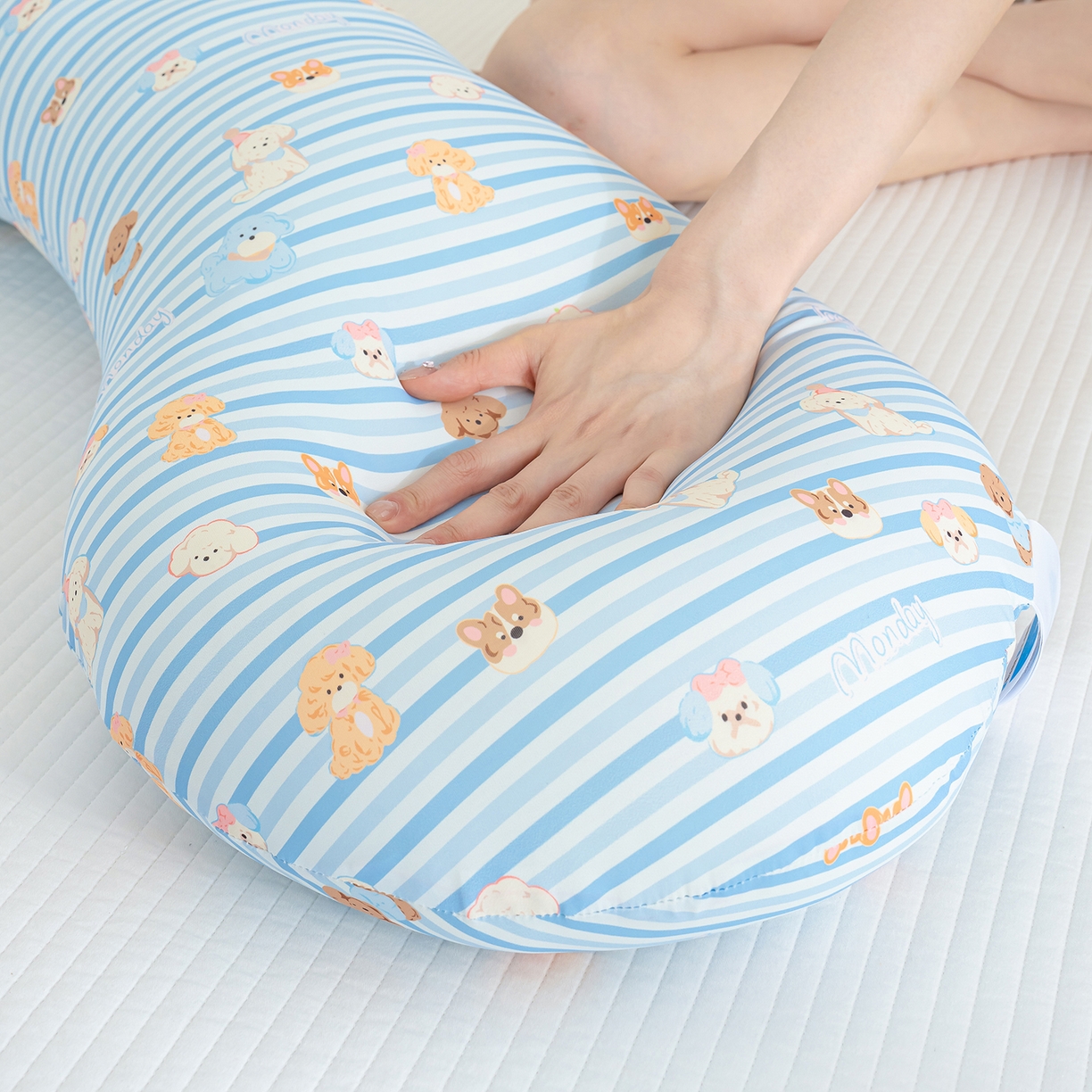 91家纺网 家纺一手货源 找家纺 乐坊 2025新款冰皮骨头睡觉抱枕 冰皮小狗 40x110x20cm/只