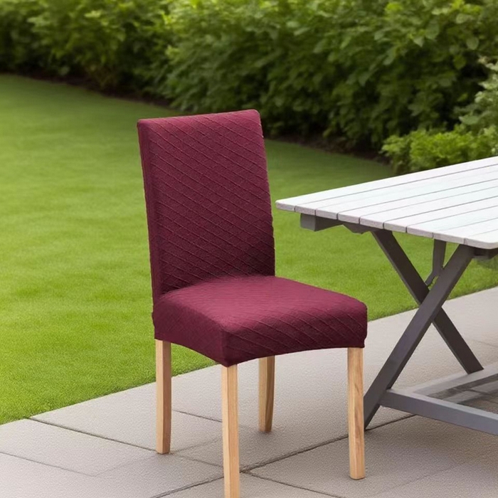 91家纺网 家纺一手货源 找家纺 （总）壹零特色家纺 菱形格一体办公室椅套 转椅椅套子 通用餐桌椅子套