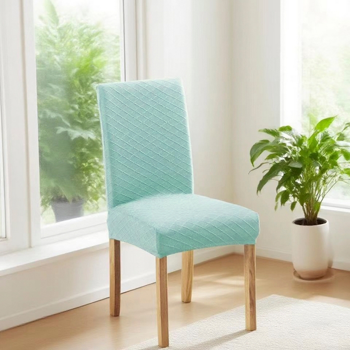 91家纺网 家纺一手货源 找家纺 （总）壹零特色家纺 菱形格一体办公室椅套 转椅椅套子 通用餐桌椅子套