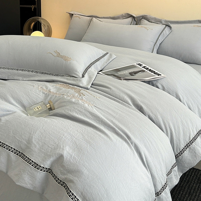 91家纺网 家纺一手货源 找家纺 （总）库里梦家纺 2025新款高精密斜纹棉刺绣四件套-欧利系列