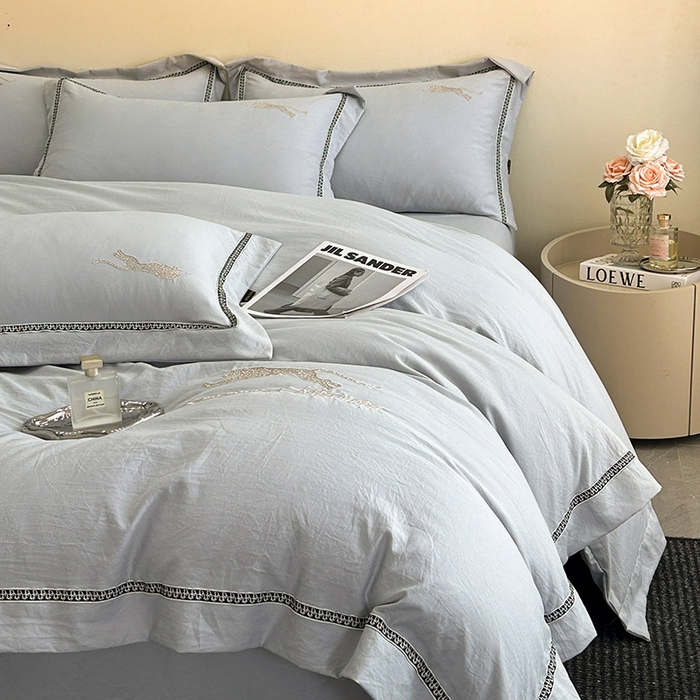 91家纺网 家纺一手货源 找家纺 （总）库里梦家纺 2025新款高精密斜纹棉刺绣四件套-欧利系列