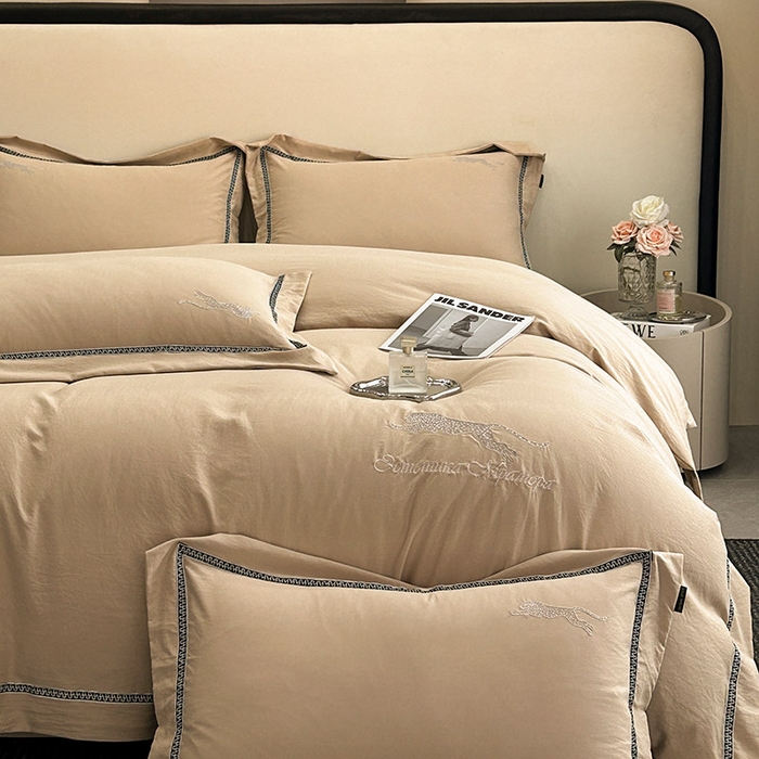 91家纺网 家纺一手货源 找家纺 （总）库里梦家纺 2025新款高精密斜纹棉刺绣四件套-欧利系列